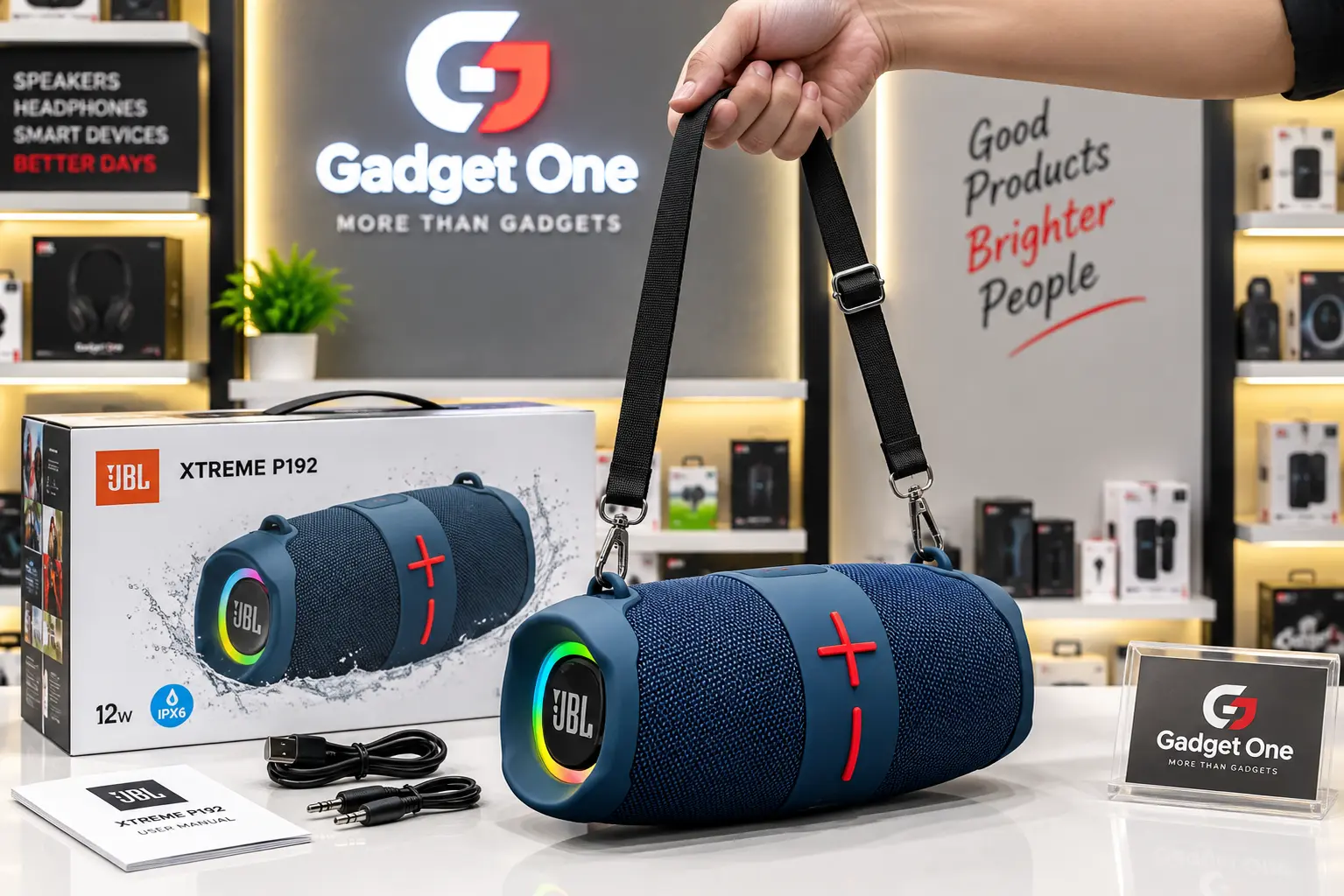 JBL XTREME P192 Portable Wireless Bluetooth Speaker | RGB Light | IPX6 Waterproof Subwoofer | 12W High Bass Outdoor Speaker JBL Logo - Image 3